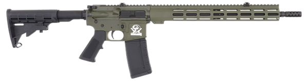 Great Lakes Firearms GL15223ODG AR-15  223 Wylde 30+1 16" Black Nitride Threaded Barrel, OD Green Cerakote Aluminum Receiver w/Picatinny Rail, M-LOK Handguard, Black Polymer Stock, Mil-Spec Grip