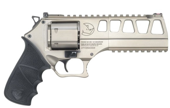 RHINO Rev 60SAR 44Mag 6" Nickel 6-rd
