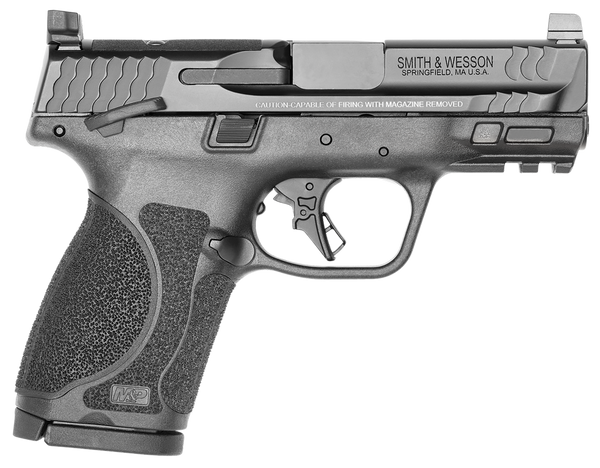 Smith & Wesson 13570 M&P M2.0  Compact 9mm Luger 15+1, 3.60" Black Armornite Stainless Steel Barrel & Optic Cut/Serrated Stainless Steel Slide, Matte Black Polymer Frame w/Picatinny Rail