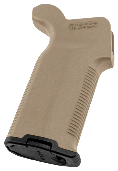 Magpul MAG532-FDE MOE-K2+ Grip Flat Dark Earth Polymer with OverMolded Rubber for AR-15, AR-10, M4, M16, M110, SR25