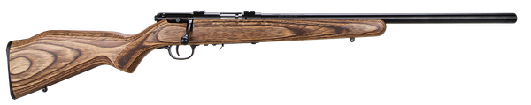 Savage Arms 96734 93R17 BV Full Size 17 HMR 5+1 21" Matte Black Heavy Barrel, Matte Black Drilled & Tapped Carbon Steel Receiver, Natural Brown Fixed Laminate Stock, Right Hand