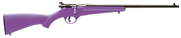 Savage Arms 13783 Rascal  Youth 22 LR 1rd 16.13" Matte Black Sporter Barrel, Matte Black Carbon Steel Receiver, Purple Fixed Synthetic Stock, Right Hand
