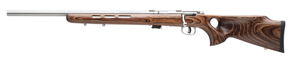 Savage Arms 25795 Mark II BTV Full Size 22 LR 5+1 21" Satin Heavy Button Rifled Barrel, Satin Drilled & Tapped Stainless Steel Receiver, Satin Brown Thumbhole Laminate Stock, Left Hand
