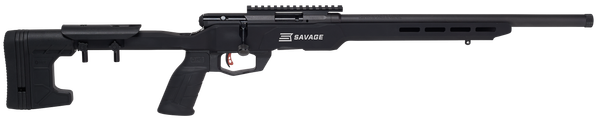 Savage Arms 70548 B Series Precision Full Size 22 WMR 10+1 18" Matte Black Threaded Barrel, Matte Black Picatinny Rail Carbon Steel Receiver, Matte Black MDT ACC Chassis Aluminum Stock, Black Polymer