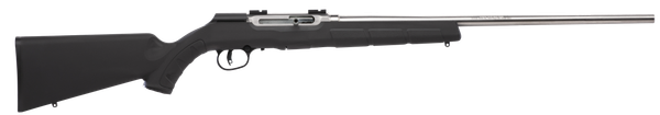 Savage Arms 47216 A22 FSS Full Size 22 LR 10+1 22" Matte Sporter Barrel, Matte Drilled & Tapped Stainless Steel Receiver, Matte Black Fixed Synthetic Stock, Right Hand
