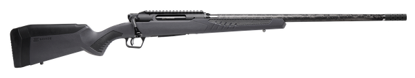 Savage Arms 57897 Impulse Mountain Hunter 6.5 PRC 2+1 24" Carbon Fiber Threaded Barrel Black Aluminum Receiver w/Picatinny Rail, Gray AccuStock Synthetic Stock, Ambidextrous