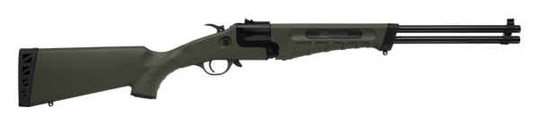 Savage Arms 23002 42 Takedown Full Size 22 LR/410 Gauge 1rd 20" Black Satin Sporter Barrel, Satin Black Carbon Steel Receiver, OD Green Fixed Synthetic Stock, Ambidextrous