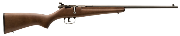 Savage Arms 13815 Rascal  Youth 22 LR 1rd 16.13" Matte Black Sporter Barrel, Matte Black Carbon Steel Receiver, Satin Brown Fixed Wood Stock, Right Hand