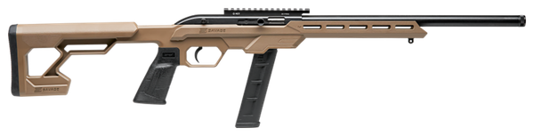 Savage Arms 45125 64 Precision Full Size 22 LR 20+1 16.50" Matte Black Heavy Threaded Barrel, Matte Black Picatinny Rail Carbon Steel Receiver, M-LOK Handguard, Flat Dark Earth Chassis Synthetic Stock
