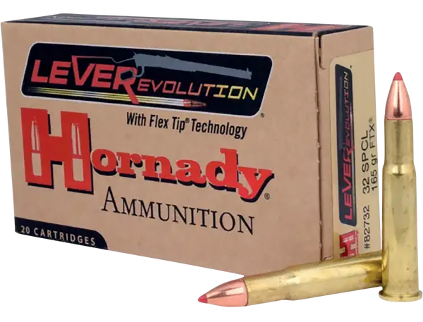 Hornady 82732 LEVERevolution  32WinSpecial 165gr Flex Tip eXpanding 20 Per Box/10 Case