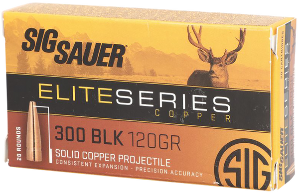 Sig Sauer E3006H120 Elite Copper Hunting  30-06Springfield 150gr Copper Solid 20 Per Box/10 Case