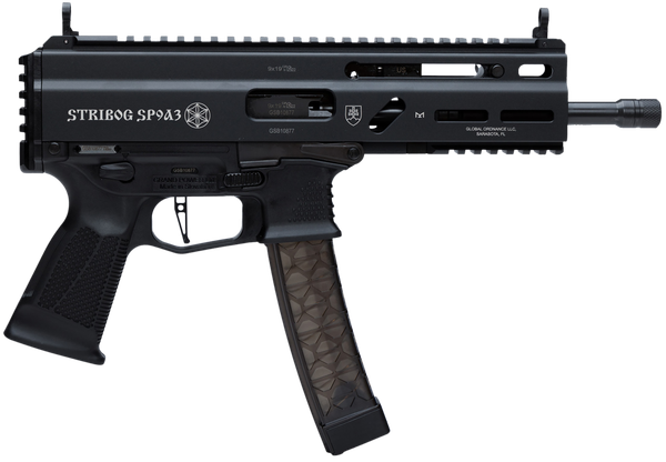 Grand Power 8588005808538 SP9A3 Stribog 9mm Luger 30+1 8" Black Threaded Barrel, M-LOK Handguard, Black Aluminum Picatinny Rail Receiver, Rear Picatinny Rail, Black Polymer Grips