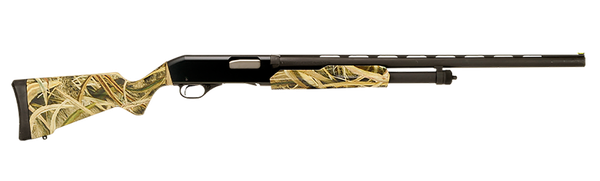 Stevens 22563 320 Field Compact 12 Gauge Pump 3" 5+1 26" Matte Black Vent Rib Barrel, Matte Black Aluminum Drilled & Tapped Receiver, Fixed Mossy Oak Shadow Grass Blades Synthetic Stock, Ambidextrous