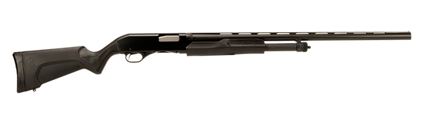 Stevens 22436 320 Field Full Size 20 Gauge Pump 3" 5+1 26" Matte Black Vent Rib Barrel, Matte Black Aluminum Receiver, Fixed Matte Black Synthetic Stock, Ambidextrous
