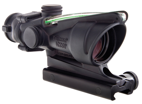 Trijicon 100229 ACOG  Black Hardcoat Anodized 4x 32mm Illuminated Green Chevron Reticle