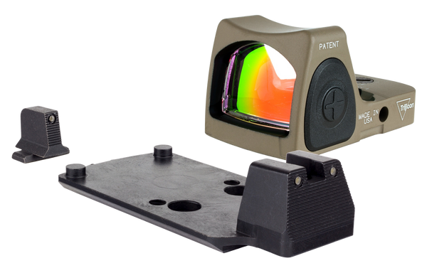 Trijicon 700816 RMR Dual Defense Cerakote Black/FDE 1x 3.25 MOA Red Dot Reticle Fits Sig Sauer M17/18