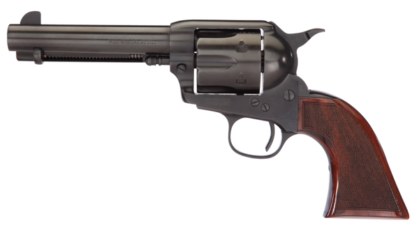 Taylors & Company 550885DE Runnin Iron Black Rock 45 Colt (LC) Caliber with 4.75" Barrel, 6rd Capacity Cylinder, Overall Black Nitride Finish Steel, Checkered Walnut Grip & Overall Taylor Polish