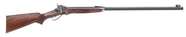 Taylors & Company 210144 Pedersoli 1874 Sharps Long Range 45-70 Gov 1rd 34" Blued Single Shot Barrel Half Octagon Barrel, Color Case Hardened Steel Receiver, Checkered Walnut Fixed Stock