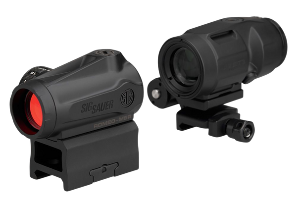 Sig Sauer Electro-Optics SORJMSR101 Romeo-MSR Gen II w/Juliet3 Black 1x/3x 20mm/22mm 2 MOA Red Dot Juliet 3 Micro Magnifier