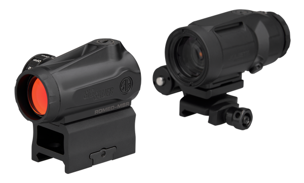 Sig Sauer Electro-Optics SORJMSR501 Romeo-MSR Gen II w/Juliet5 Micro Magnifier Black 1x20mm/5x42mm, 2 MOA Red Dot and Magnifier
