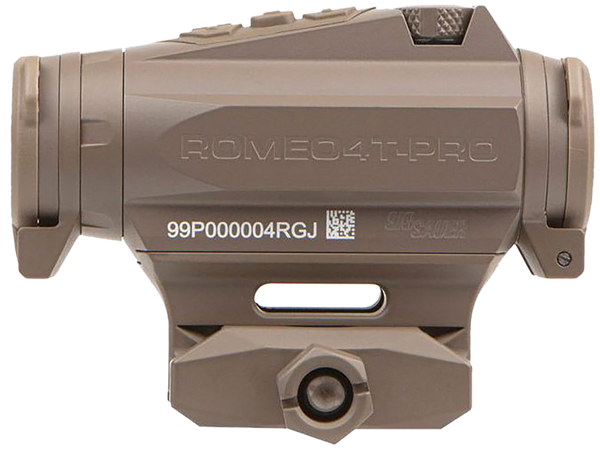 Sig Sauer Electro-Optics SOR44102 Romeo4T Pro Flat Dark Earth 1 x 20 mm 2 MOA Red Quad Ballistic Dot/65 MOA Circle