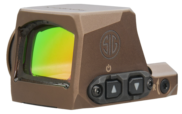 Sig Sauer Electro-Optics SORX1202 Romeo-X Compact Flat Dark Earth 1x24mm 2 MOA Red Dot/32 MOA Circle Reticle, Fits Sig P365 Pistol