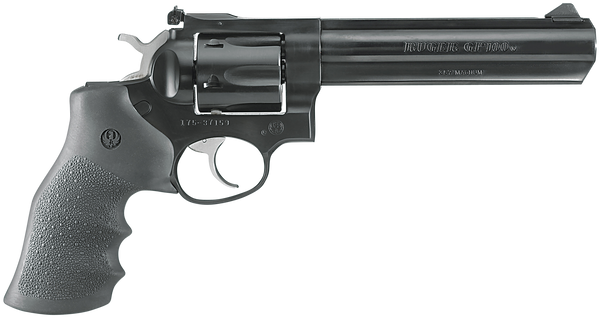 Ruger 1704 GP100  Medium Frame 357 Mag 6rd 6" Blued Alloy Steel Barrel, Cylinder & Frame, Hogue Monogrip, Transfer Bar Safety, Exposed Hammer