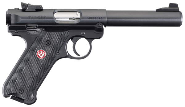 Ruger 40183 Mark IV Target *CA Compliant 22 LR 10+1 5.50" Blued Bull Barrel, Blued Aluminum Frame, Black Checkered Polymer Grip, Right Hand
