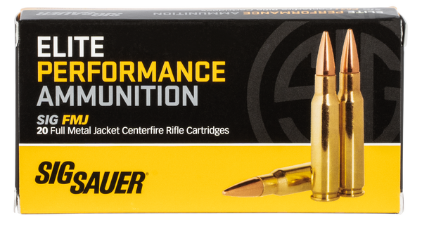Sig Sauer E308B120 Elite Performance  308 Win 150 gr Full Metal Jacket 20 Per Box/ 25 Case
