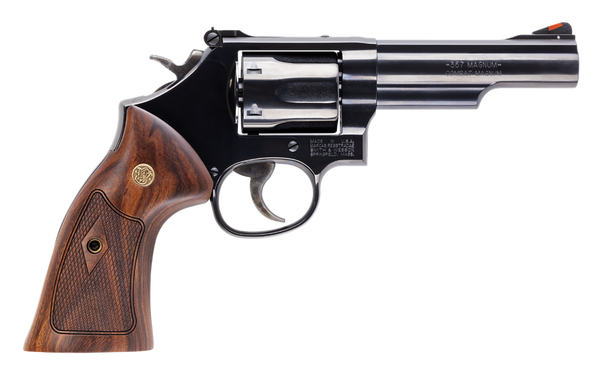 Smith & Wesson 14046 Model 19  K-Frame 357 Mag 6 Shot 4.25" Blued Carbon Steel Barrel, Cylinder & Frame, Checkered Wood Grip, No Safety