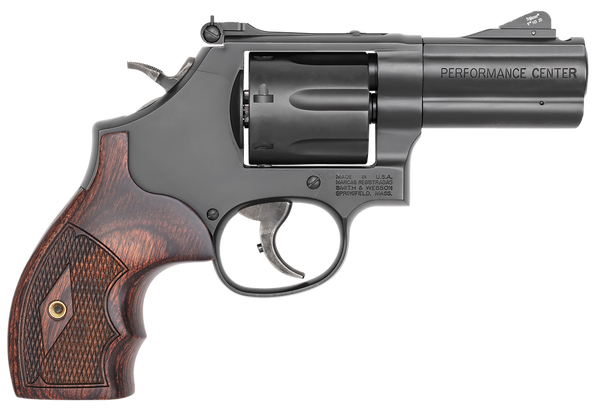 Smith & Wesson 170170 Model 586 Performance Center L-Comp 357 Mag Blued Carbon Steel 3" Ported Full Lug Barrel, 7rd Cylinder & L-Frame, Checkered Altamont Rosewood Grip, Titanium Front Night Sight
