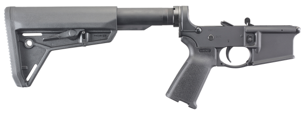 Ruger 8516 AR-556 Lower Hard Coat Anodized 7075-T6 Aluminum, Magpul MOE SL 6 Position Stock, Ruger Elite 452 Two Stage AR-Trigger, Magpul MOE Grip