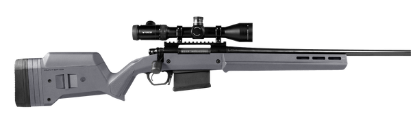 Magpul MAG931-GRY Hunter American Stock Fixed with Aluminum Bedding & Adjustable Comb Stealth Gray Synthetic for Ruger American SA