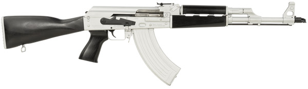 Zastava Arms Usa ZR7762CSB ZPAPM70  7.62x39mm 30+1 16.30" Black Chrome Lined Steel Barrel, Silver Receiver, Black Polymer Handguard, Fixed Dark Walnut Synthetic Stock