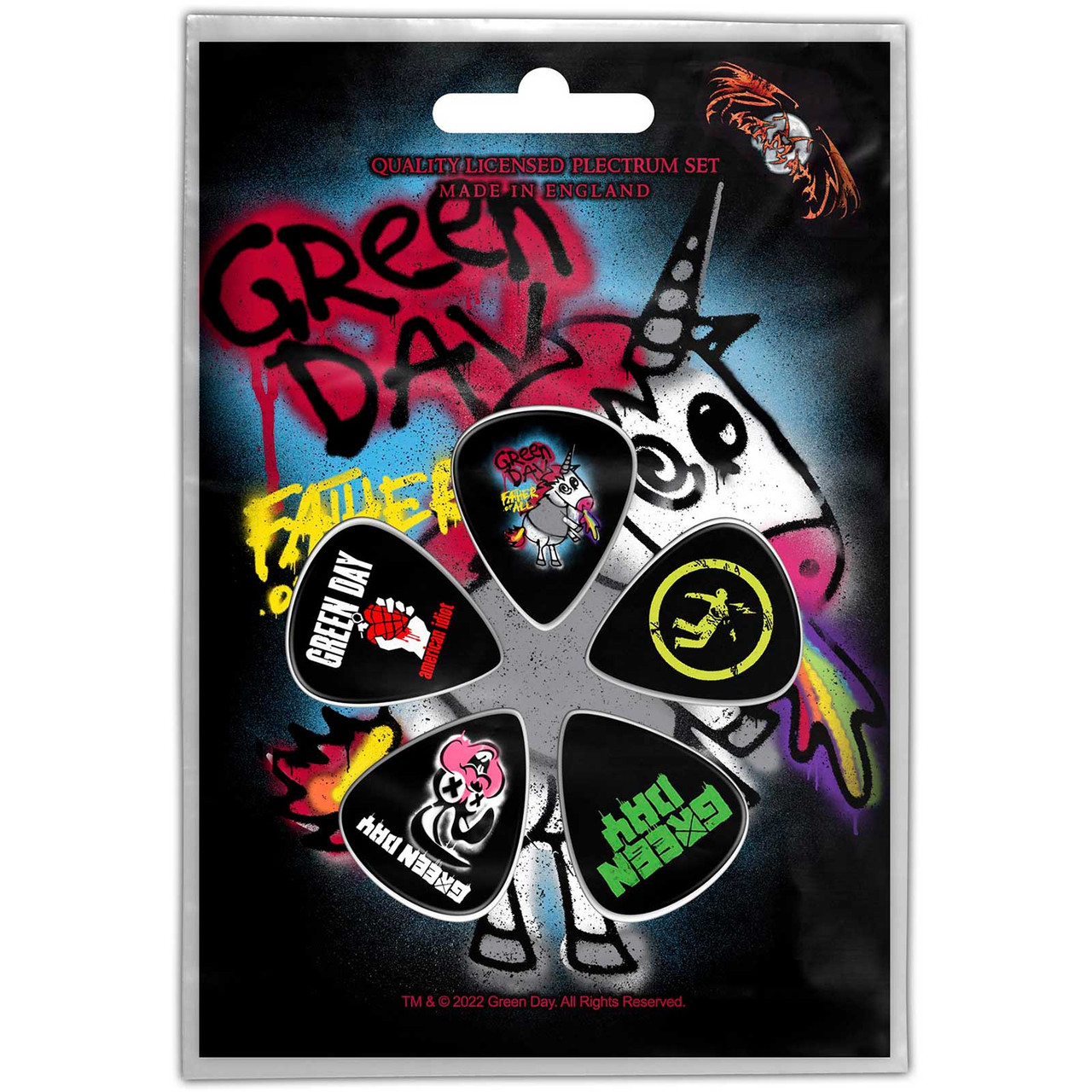 GREEN DAY GUITAR PICKS Clarity Records