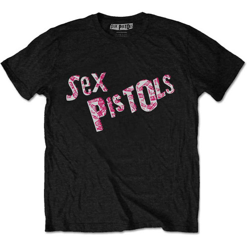 SEX PISTOLS - Multi Logo Pink T-SHIRT