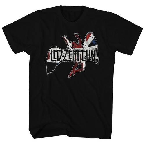 LED ZEPPELIN - Icarus UK Flag T-SHIRT