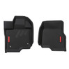Top image of the 2015 - 2025 front BaseLayer Ford F-150 Custom Fit Floor Mats with Red Logo.
