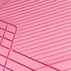 Another edge view of the BaseLayer Cut-to-Fit Cargo Mat Special Pink Edition.