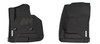 BaseLayer all-weather front row liners with gray logos for the Chevy Silverado and GMC Sierra