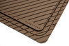 Edge view of the BaseLayer Chocolate Brown Cut-to-Fit 4-Piece Floor Mat Set.
