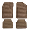 Overhead of the BaseLayer Chocolate Brown Cut-to-Fit 4-Piece Floor Mat Set.