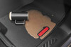 Coffe spilled on the passenger side BaseLayer custom-fit floor liner for the 2020+ Chevy Silverado HD Crew Cab