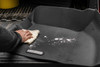 Cleaning the BaseLayer passenger side custom-fit floor liner for the 2020+ Chevy Silverado HD Crew Cab