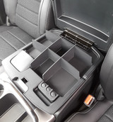 Vehicle OCD Organizers by BaseLayer RAM 1500/2500/3500 with Leather Wrapped Armrest - Upper Center Console Organizer