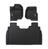 2015 - 2024 BaseLayer Ford F-150 Custom-Fit Floor Liner set with Gray Logo.