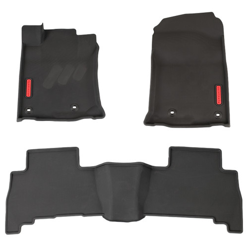 BaseLayer Three-Piece 4Runner / GX 460 Custom-Fit Floor Liners with red logo