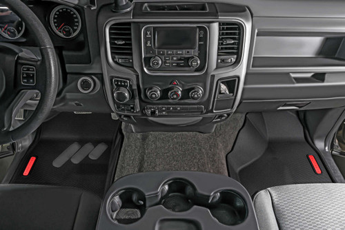 BaseLayer RAM 1500 Front Custom-Fit Liners with Red Logo