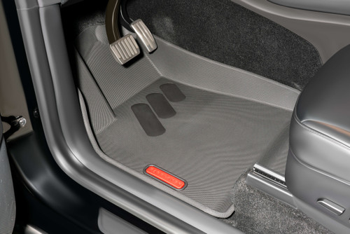 Tesla Model Y Custom-Fit Driver Side Floor Liner by BaseLayer with Red Logo