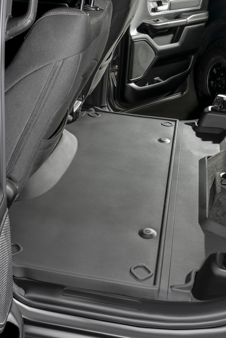BaseLayer Custom-Fit Rear Floor Liner for the RAM 1500 2019-2025 installed